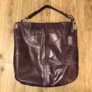 Badgley Mischka Distressed Leather Hobo Bag
